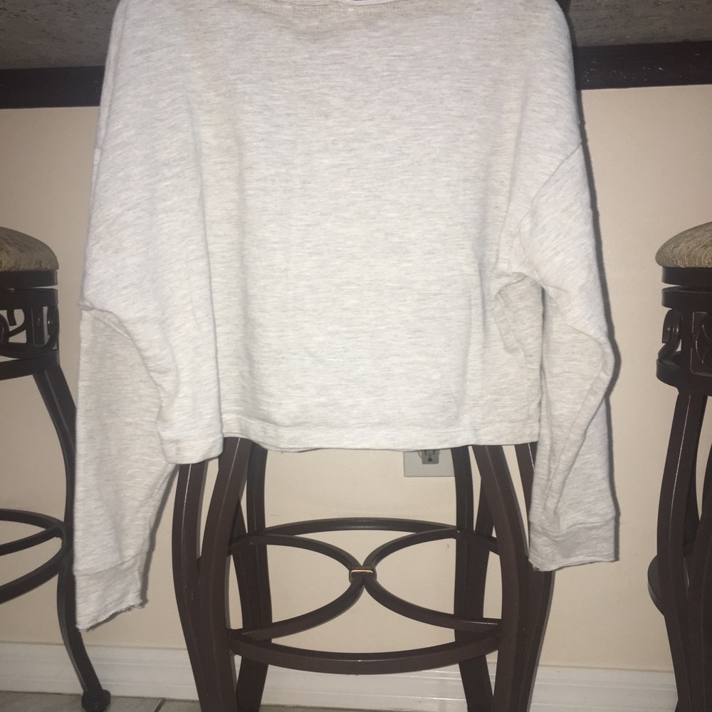 Cropped Gray Sweatshirt - Picture 3 of 5